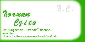 norman czito business card